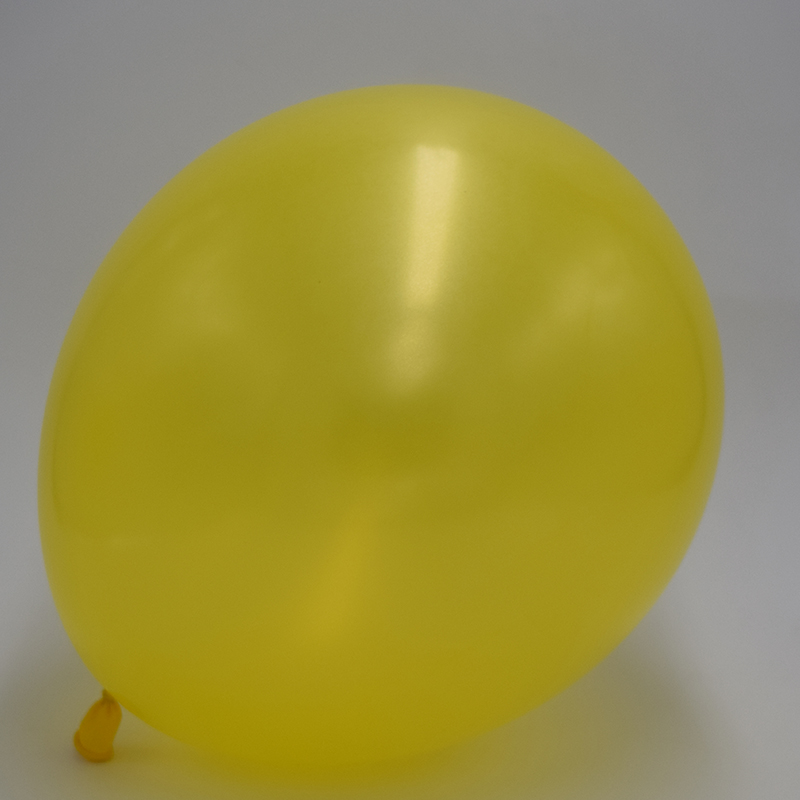 12" Metallic Yellow Latex Balloon Yellow